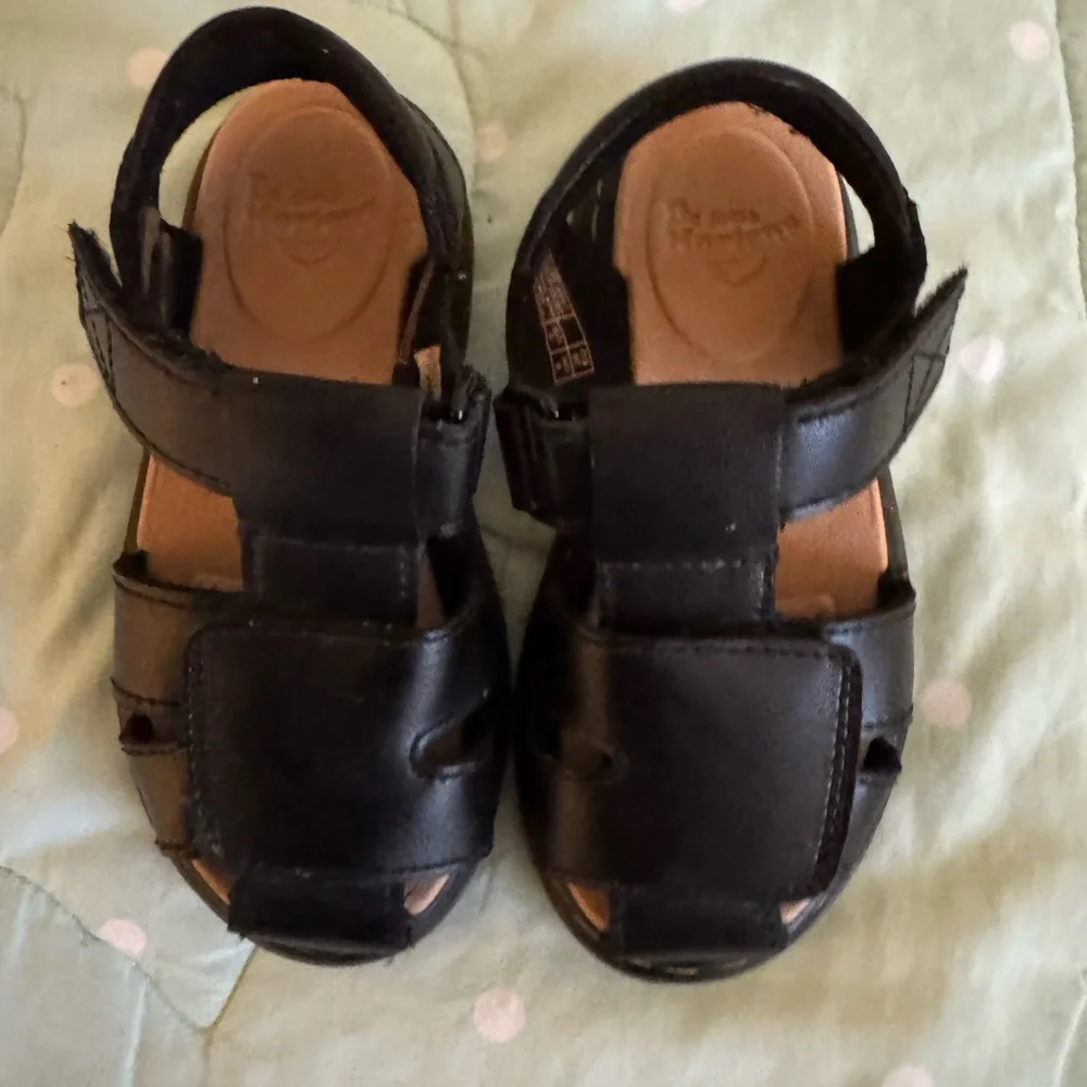Dr. Martens Black Leather Sandals Toddler size 9